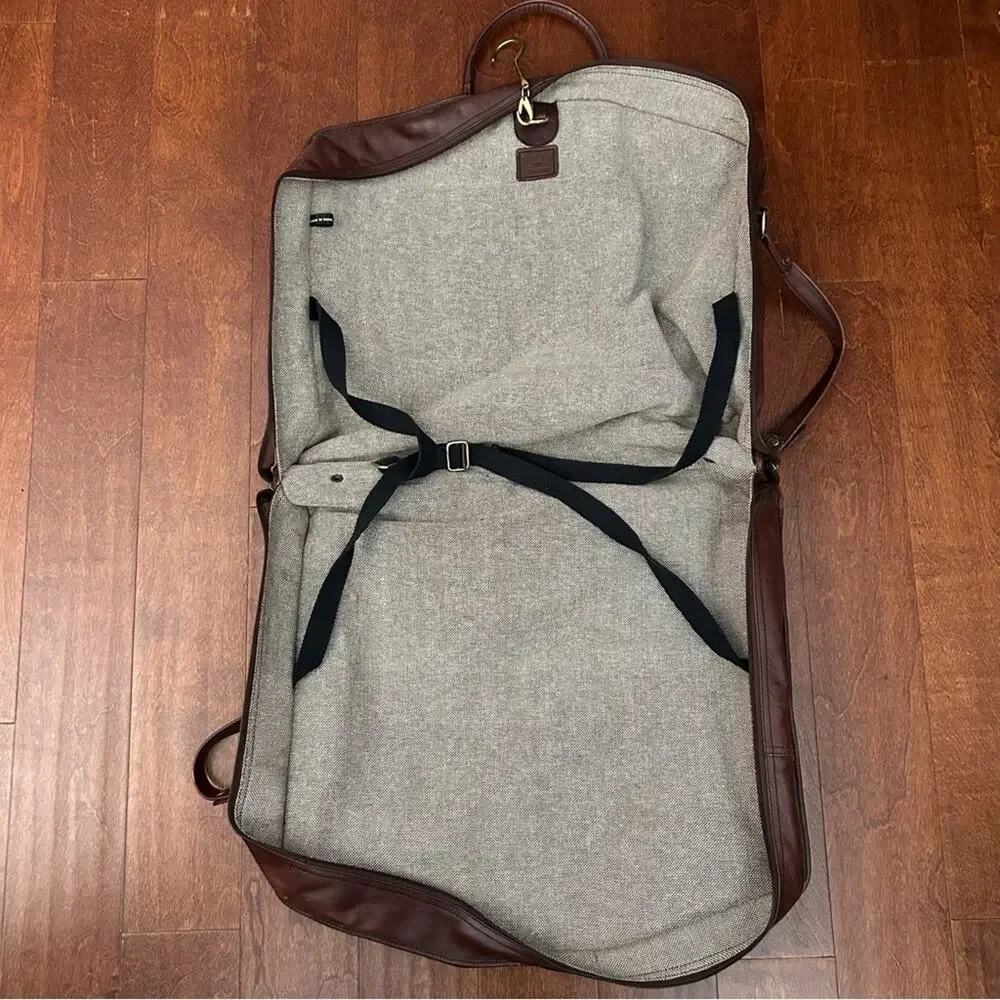 Hidesign Brown Leather Travel Bag, Tag Shows it Belonged to Denver Broncos Coach